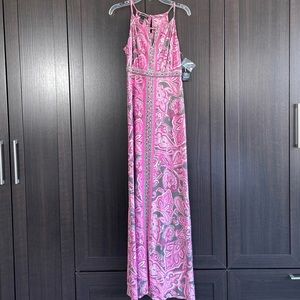 NWT maxi dress by INC International Concepts. Size Small Gray and Pink